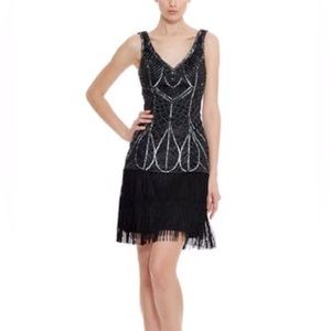 Sue Wong beaded fringe Gatsby art deco flapper cocktail dress (gorgeous!) size 2